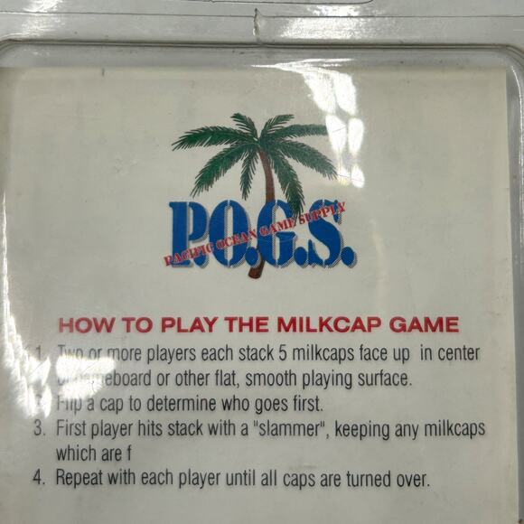 VTG P.O.G.S Metal Slammer 8 Ball w/4 Milk Cap Starter Gold Rush Slam Pack Sealed - Picture 3 of 7